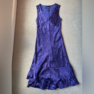 Jonathan Martin Studio Deep Purple Silk Dress